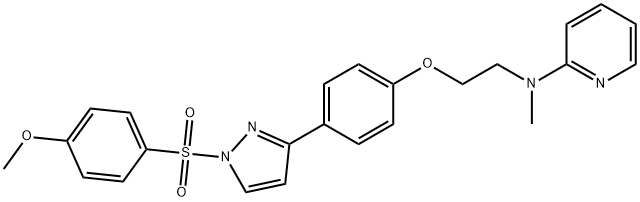 N-[2-(4-(1-[(4-METHOXYPHENYL)SULFONYL]-1H-PYRAZOL-3-YL)PHENOXY)ETHYL]-N-METHYL-2-PYRIDINAMINE Struktur