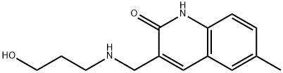 3-[(3-HYDROXY-PROPYLAMINO)-METHYL]-6-METHYL-1H-QUINOLIN-2-ONE Struktur