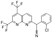 2-[5,7-BIS(TRIFLUOROMETHYL)[1,8]NAPHTHYRIDIN-2-YL]-2-(2-CHLOROPHENYL)ACETONITRILE Struktur