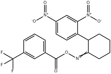 2,4-DINITRO-1-[2-(([3-(TRIFLUOROMETHYL)BENZOYL]OXY)IMINO)CYCLOHEXYL]BENZENE Struktur