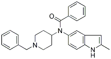 N-(1-BENZYLPIPERIDIN-4-YL)-N-[2-METHYL-1H-INDOL-5-YL]BENZAMIDE Struktur