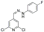 2,6-DICHLOROISONICOTINALDEHYDE N-(4-FLUOROPHENYL)HYDRAZONE Struktur