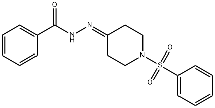 N'-[1-(PHENYLSULFONYL)-4-PIPERIDINYLIDENE]BENZENECARBOHYDRAZIDE Struktur