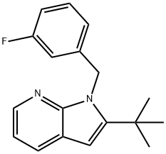 2-(TERT-BUTYL)-1-(3-FLUOROBENZYL)-1H-PYRROLO[2,3-B]PYRIDINE Struktur