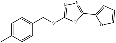 2-(2-FURYL)-5-[(4-METHYLBENZYL)SULFANYL]-1,3,4-OXADIAZOLE Struktur