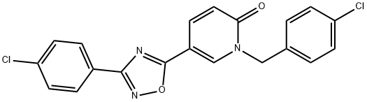 1-(4-CHLOROBENZYL)-5-[3-(4-CHLOROPHENYL)-1,2,4-OXADIAZOL-5-YL]-2(1H)-PYRIDINONE Struktur