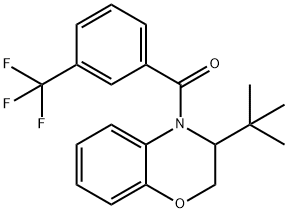 [3-(TERT-BUTYL)-2,3-DIHYDRO-4H-1,4-BENZOXAZIN-4-YL][3-(TRIFLUOROMETHYL)PHENYL]METHANONE Struktur