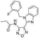 N-{4-[1-(2-FLUOROBENZYL)-1H-BENZIMIDAZOL-2-YL]-1,2,5-OXADIAZOL-3-YL}PROPANAMIDE Struktur