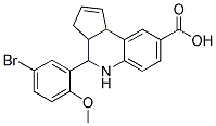 4-(5-BROMO-2-METHOXYPHENYL)-3A,4,5,9B-TETRAHYDRO-3H-CYCLOPENTA [C]QUINOLINE-8-CARBOXYLIC ACID Struktur