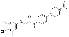 N-(4-(4-ACETYLPIPERAZIN-1-YL)PHENYL)-2-(4-CHLORO-3,5-DIMETHYLPHENOXY)ACETAMIDE Struktur