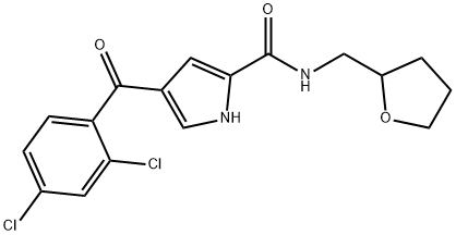 4-(2,4-DICHLOROBENZOYL)-N-(TETRAHYDRO-2-FURANYLMETHYL)-1H-PYRROLE-2-CARBOXAMIDE Struktur