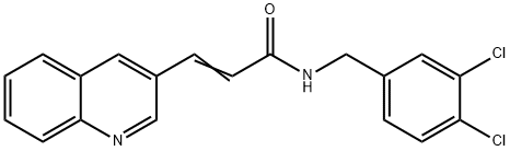 (E)-N-(3,4-DICHLOROBENZYL)-3-(3-QUINOLINYL)-2-PROPENAMIDE Struktur