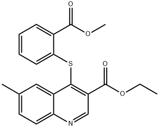 ETHYL 4-([2-(METHOXYCARBONYL)PHENYL]SULFANYL)-6-METHYL-3-QUINOLINECARBOXYLATE Struktur