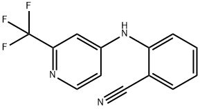 2-([2-(TRIFLUOROMETHYL)-4-PYRIDINYL]AMINO)BENZENECARBONITRILE Struktur