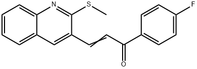 (E)-1-(4-FLUOROPHENYL)-3-[2-(METHYLSULFANYL)-3-QUINOLINYL]-2-PROPEN-1-ONE Struktur