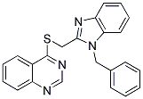 4-([(1-BENZYL-1H-BENZIMIDAZOL-2-YL)METHYL]THIO)QUINAZOLINE Struktur