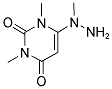 1,3-DIMETHYL-6-(1-METHYLHYDRAZINO)-2,4(1H,3H)-PYRIMIDINEDIONE Struktur