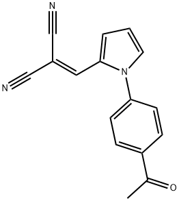 2-([1-(4-ACETYLPHENYL)-1H-PYRROL-2-YL]METHYLENE)MALONONITRILE Struktur