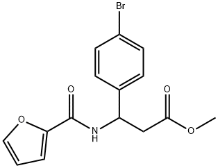 METHYL 3-(4-BROMOPHENYL)-3-[(2-FURYLCARBONYL)AMINO]PROPANOATE Struktur