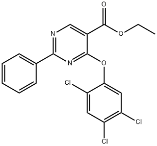 ETHYL 2-PHENYL-4-(2,4,5-TRICHLOROPHENOXY)-5-PYRIMIDINECARBOXYLATE Struktur