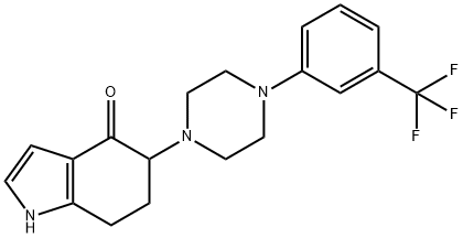 5-(4-[3-(TRIFLUOROMETHYL)PHENYL]PIPERAZINO)-1,5,6,7-TETRAHYDRO-4H-INDOL-4-ONE Struktur