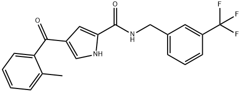 4-(2-METHYLBENZOYL)-N-[3-(TRIFLUOROMETHYL)BENZYL]-1H-PYRROLE-2-CARBOXAMIDE Struktur