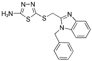 5-([(1-BENZYL-1H-BENZIMIDAZOL-2-YL)METHYL]THIO)-1,3,4-THIADIAZOL-2-AMINE Struktur