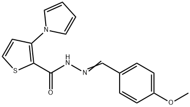 N'-[(E)-(4-METHOXYPHENYL)METHYLIDENE]-3-(1H-PYRROL-1-YL)-2-THIOPHENECARBOHYDRAZIDE Struktur