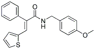 (E)-N-(4-METHOXYBENZYL)-2-PHENYL-3-(2-THIENYL)-2-PROPENAMIDE Struktur