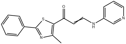 (E)-1-(4-METHYL-2-PHENYL-1,3-THIAZOL-5-YL)-3-(3-PYRIDINYLAMINO)-2-PROPEN-1-ONE Struktur