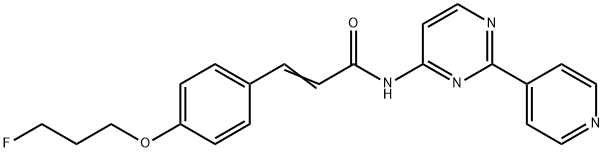 (E)-3-[4-(3-FLUOROPROPOXY)PHENYL]-N-[2-(4-PYRIDINYL)-4-PYRIMIDINYL]-2-PROPENAMIDE Struktur