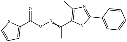 4-METHYL-2-PHENYL-5-([(2-THIENYLCARBONYL)OXY]ETHANIMIDOYL)-1,3-THIAZOLE Struktur