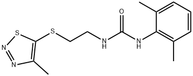 N-(2,6-DIMETHYLPHENYL)-N'-(2-[(4-METHYL-1,2,3-THIADIAZOL-5-YL)SULFANYL]ETHYL)UREA Struktur