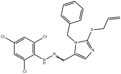 2-(ALLYLSULFANYL)-1-BENZYL-1H-IMIDAZOLE-5-CARBALDEHYDE N-(2,4,6-TRICHLOROPHENYL)HYDRAZONE Struktur