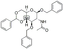 BENZYL 2-ACETAMIDO-3-O-BENZYL-4,6-O-BENZYLIDENE-2-DEOXY-BETA-D-GLUCOPYRANOSIDE Struktur