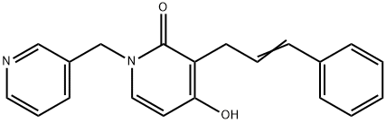 4-HYDROXY-3-[(E)-3-PHENYL-2-PROPENYL]-1-(3-PYRIDINYLMETHYL)-2(1H)-PYRIDINONE Struktur