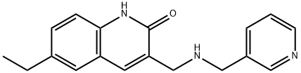 6-ETHYL-3-([(PYRIDIN-3-YLMETHYL)-AMINO]-METHYL)-1H-QUINOLIN-2-ONE Struktur