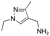 C-(1-ETHYL-3-METHYL-1H-PYRAZOL-4-YL)-METHYLAMINE Struktur