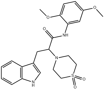 N-(2,5-DIMETHOXYPHENYL)-2-(1,1-DIOXO-1LAMBDA6,4-THIAZINAN-4-YL)-3-(1H-INDOL-3-YL)PROPANAMIDE Struktur