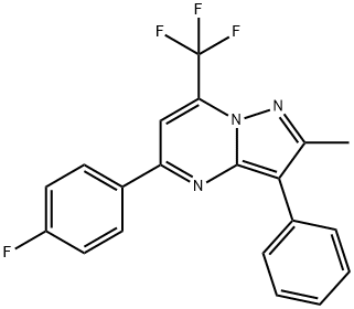 5-(4-FLUOROPHENYL)-2-METHYL-3-PHENYL-7-(TRIFLUOROMETHYL)PYRAZOLO[1,5-A]PYRIMIDINE Struktur