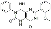 4-IMINO-6-(2-METHOXYPHENYL)-3-PHENYL-1,3,7-TRIHYDRO-5,7-DIAZAQUINAZOLINE-2,8-DIONE Struktur