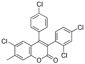 6-CHLORO-4(4'-CHLOROPHENYL)-3(2',4'-DICHLOROPHENYL)-7-METHYLCOUMARIN Struktur