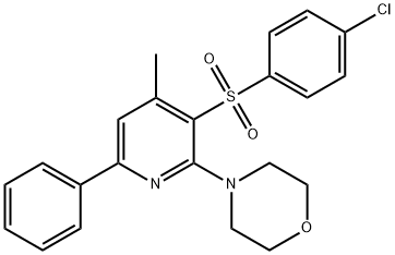 4-(3-[(4-CHLOROPHENYL)SULFONYL]-4-METHYL-6-PHENYL-2-PYRIDINYL)MORPHOLINE Struktur