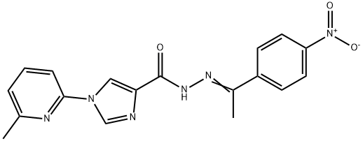 1-(6-METHYL-2-PYRIDINYL)-N'-[(Z)-1-(4-NITROPHENYL)ETHYLIDENE]-1H-IMIDAZOLE-4-CARBOHYDRAZIDE Struktur