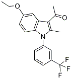 1-{5-ETHOXY-2-METHYL-1-[3-(TRIFLUOROMETHYL)PHENYL]-1H-INDOL-3-YL}ETHANONE Struktur