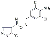 2,6-DICHLORO-4-[5-(5-CHLORO-1-METHYL-1H-PYRAZOL-4-YL)-1,2,4-OXADIAZOL-3-YL]ANILINE Struktur