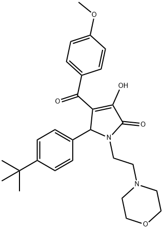 5-(4-TERT-BUTYLPHENYL)-3-HYDROXY-4-(4-METHOXYBENZOYL)-1-(2-MORPHOLINOETHYL)-1H-PYRROL-2(5H)-ONE Struktur