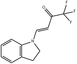 (E)-4-(2,3-DIHYDRO-1H-INDOL-1-YL)-1,1,1-TRIFLUORO-3-BUTEN-2-ONE Struktur