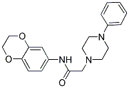 N-(2,3-DIHYDRO-1,4-BENZODIOXIN-6-YL)-2-(4-PHENYLPIPERAZINO)ACETAMIDE Struktur