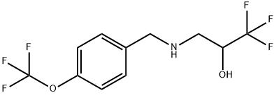 1,1,1-TRIFLUORO-3-([4-(TRIFLUOROMETHOXY)BENZYL]AMINO)-2-PROPANOL Struktur